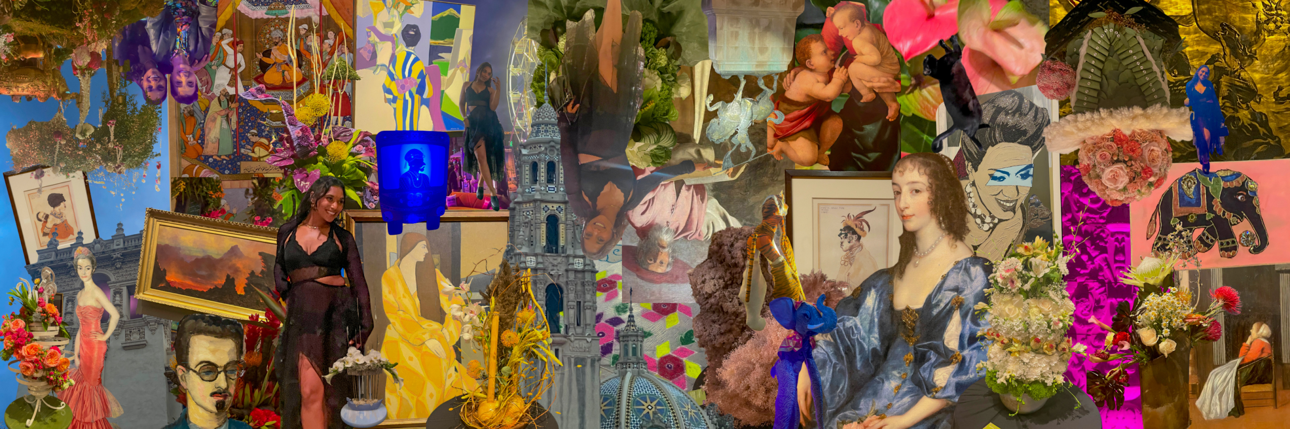 Digital collage from Art Alive event at Balboa Park